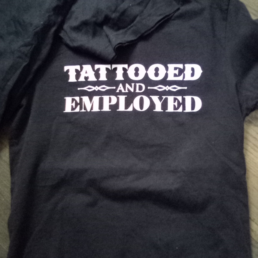 Journeys "Tattooed and Employed"  Black and White Tee